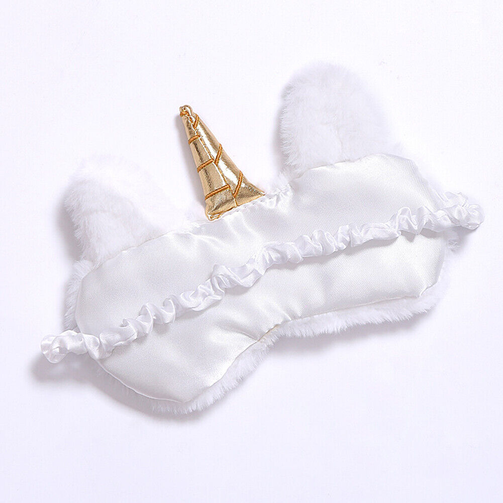 US Unicorn Animal Eye Mask Soft Plush Sleep Masks Sleeping Blindfold Traveling
