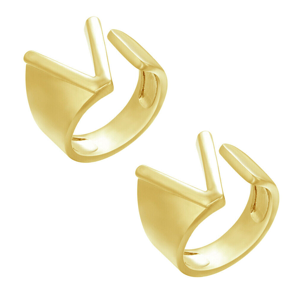 US Alphabet Letter A to Z Resizable Knuckle Ring Initial Gold Silver Letter Ring