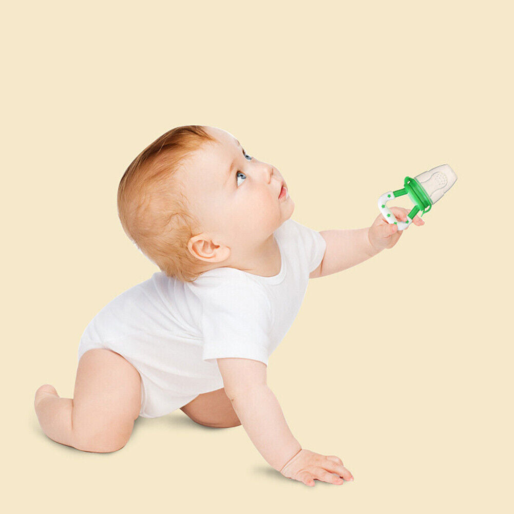 US 3 Pack Baby Food Feeder Fruit Silicone Nipple Teething Toy Soother Pacifier