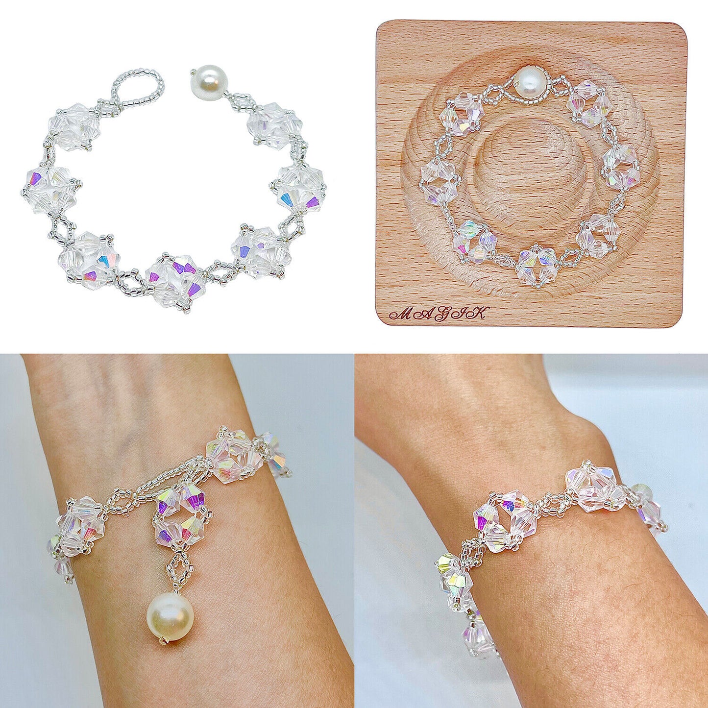 Magik 4-Petal Flower Floral Bracelet Elegant Light Luxury Adjustable Made in USA