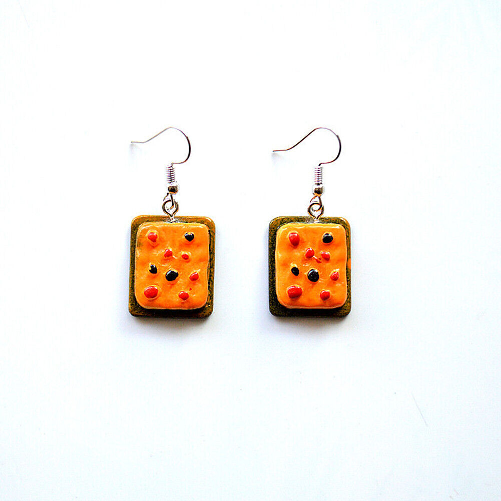US Kawaii Sushi Pizza Cake Pudding Nigiri Food Earrings Miniature Jewelry Gifts