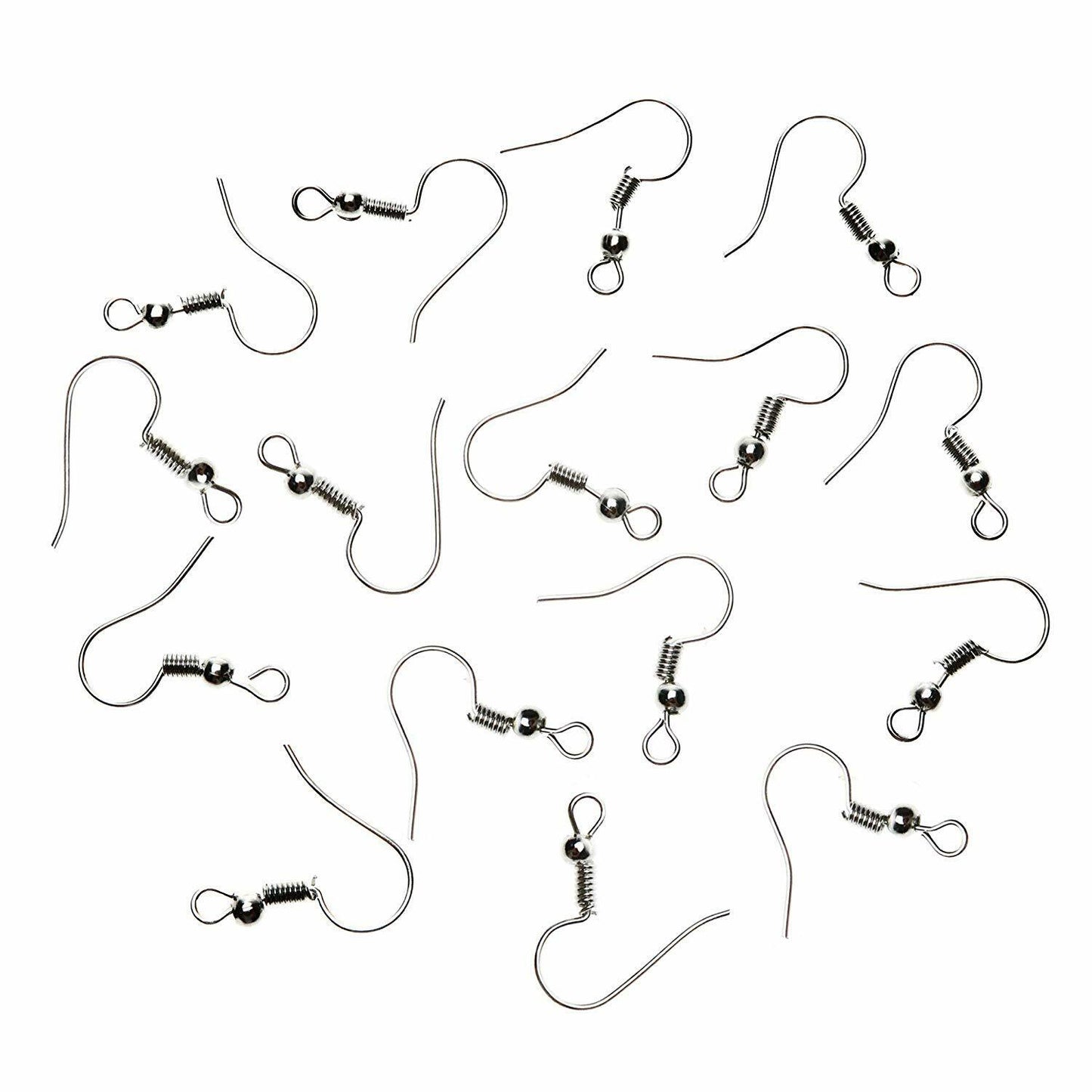 US 100-200 DIY JEWELRY Making Findings Earring Hook Coil Ear Wire French Hook