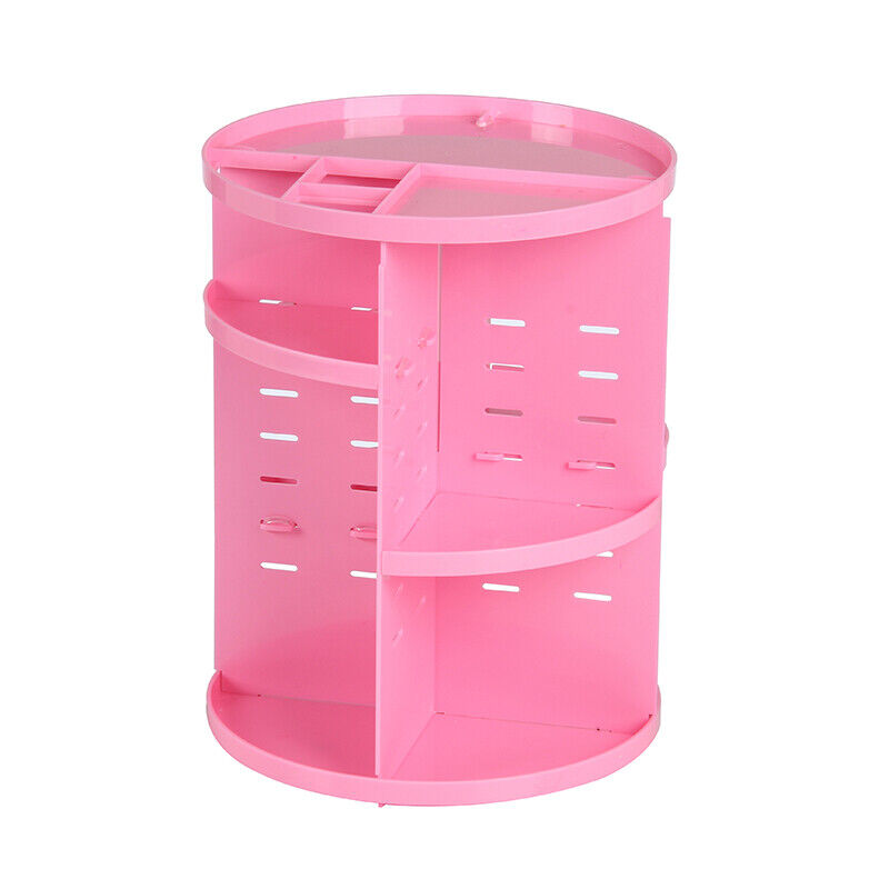 360 Degree Rotating Cosmetic Makeup Organizer Storage Box Lipstick Shelf Display
