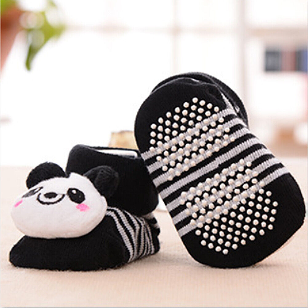 US 6 Pack Wrapables Cute 3D Cartoon Anti-Skid Baby Booties Sock Slipper Shoes