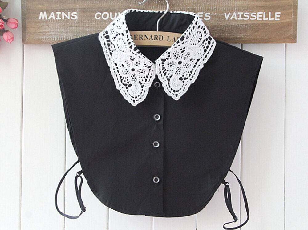 Choker Necklace Unisex Women Peter Pan Detachable Lapel Shirt Fake False Collar