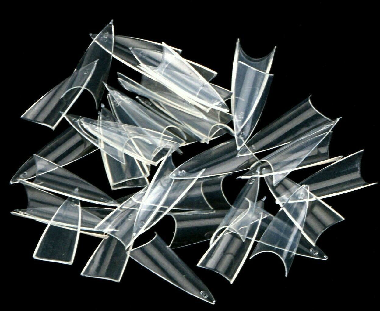 US 500-1000Pcs Stiletto French False Fake Acrylic Nail Tips Coffin Nails Long
