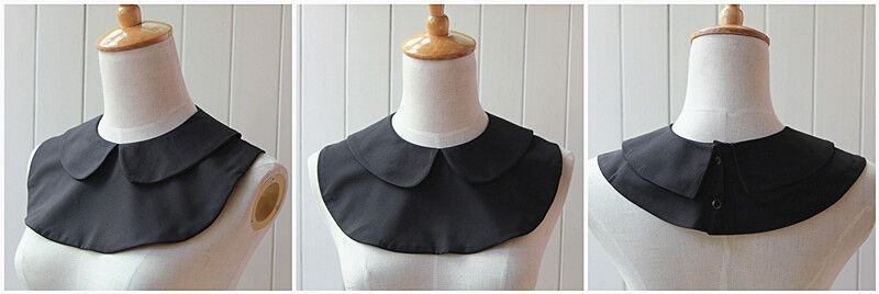 Choker Necklace Unisex Women Peter Pan Detachable Lapel Shirt Fake False Collar