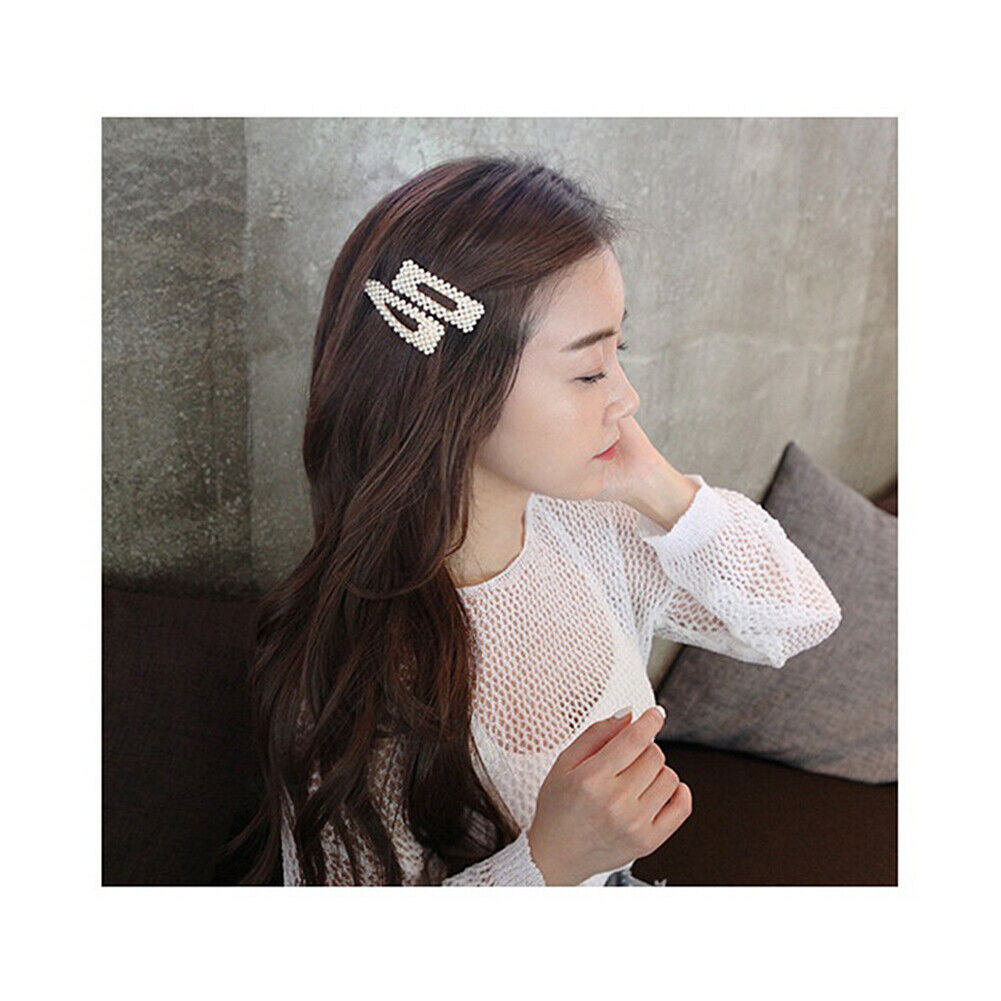 US 10-20Pcs Pearl Hair Clip Barrettes Women Girl Bobby Barrette Hairpins Vintage