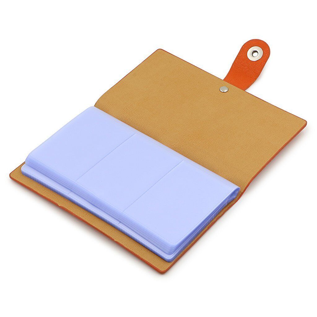 Leather 240/300 Slots Business/ID/Credit Card Holder Organizer, Magnetic Closure
