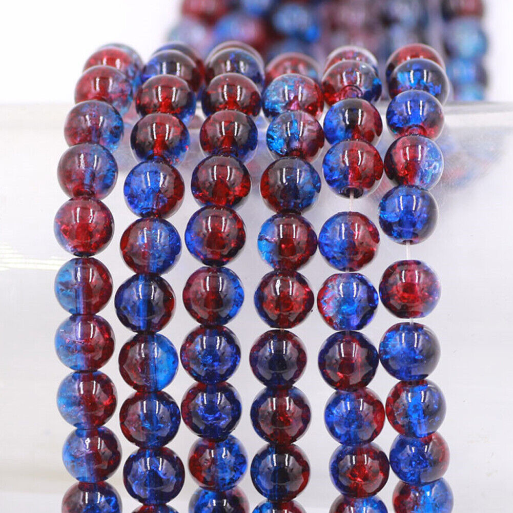 Magik Custom Personalized Name Mama Bracelet Crackle Lampwork Glass Beads Gift