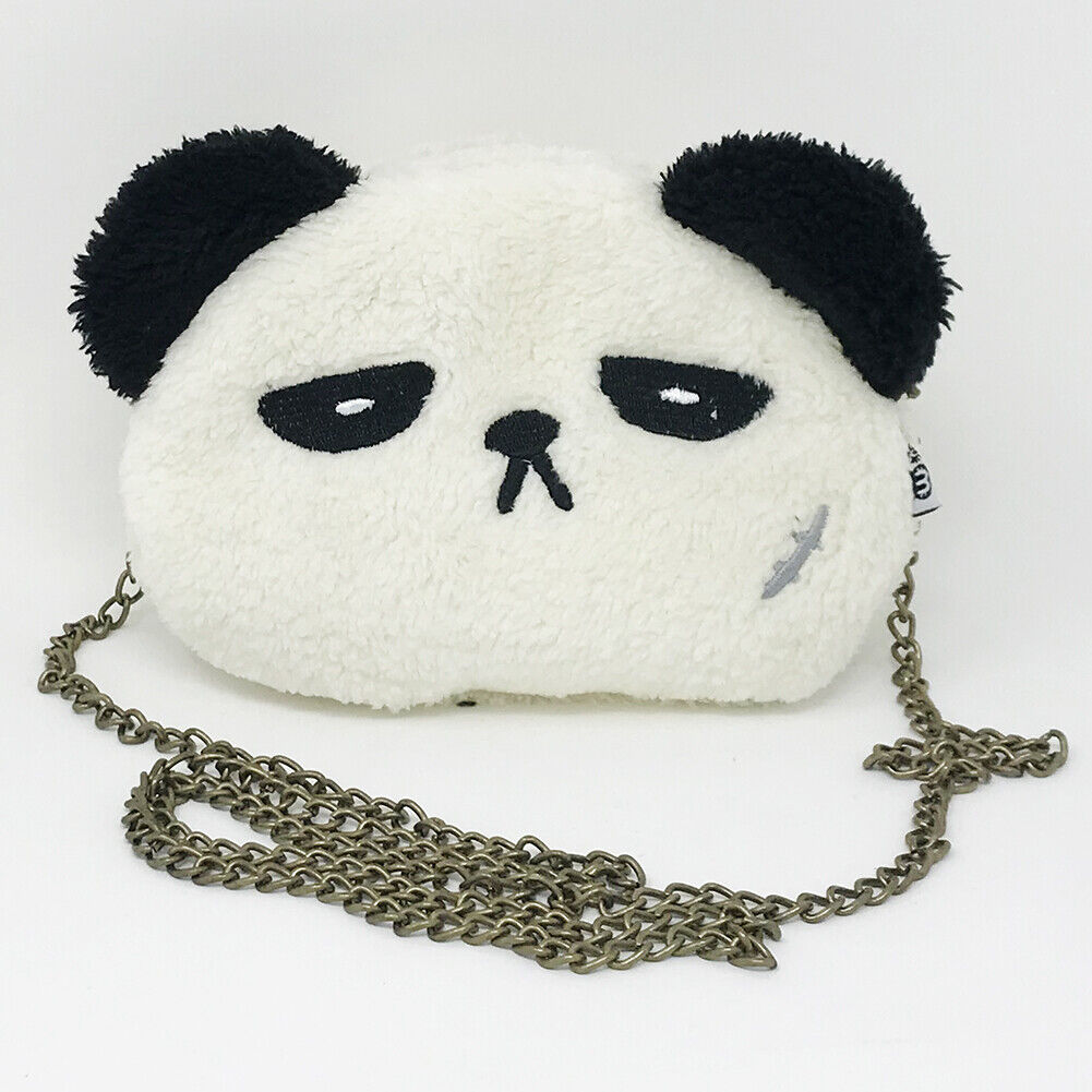US Women Cat Kitten Butt Fluffy Plush Chain Handbag Purse Crossbody Shoulder Bag