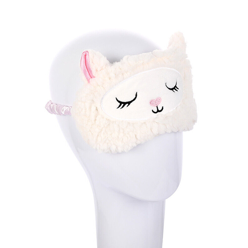 US Unicorn Animal Eye Mask Soft Plush Sleep Masks Sleeping Blindfold Traveling