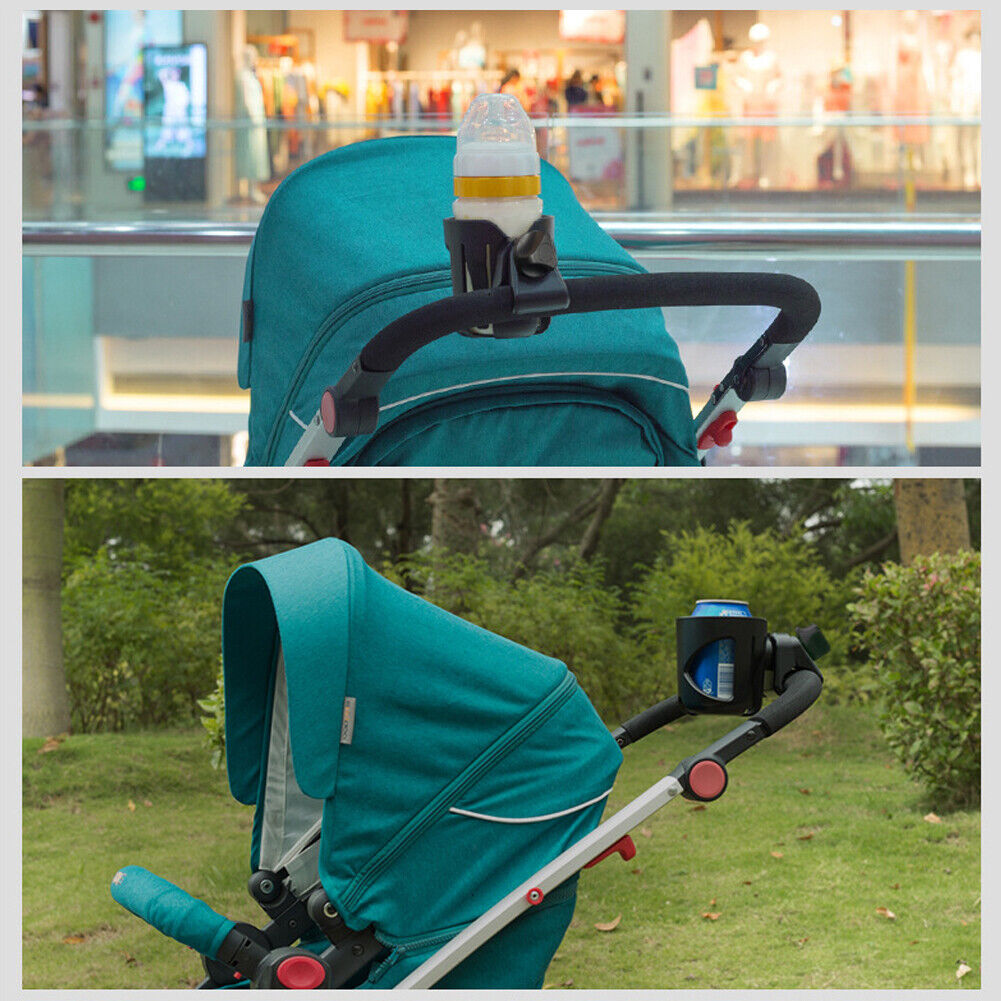 US Universal Stroller Cup Holder Bike Wheelchair 360 Degrees Rotation Clamp-on
