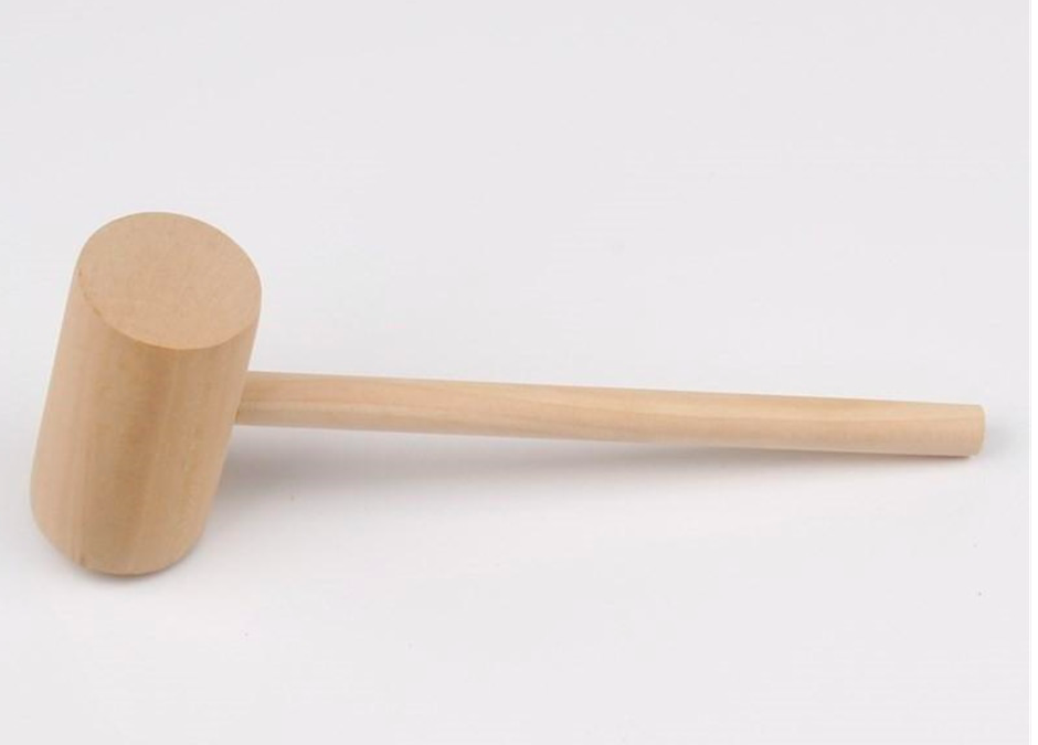 US 20 Pack Mini Wooden Hammer Mallet Pounding Toy Beating Gavel Toys Boys Girls