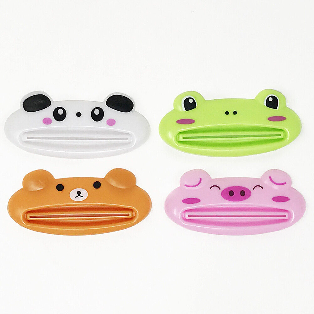US 8 Pack Dispenser Squeeze Tube Squeezer Easy Toothpaste Animal Lip Roll