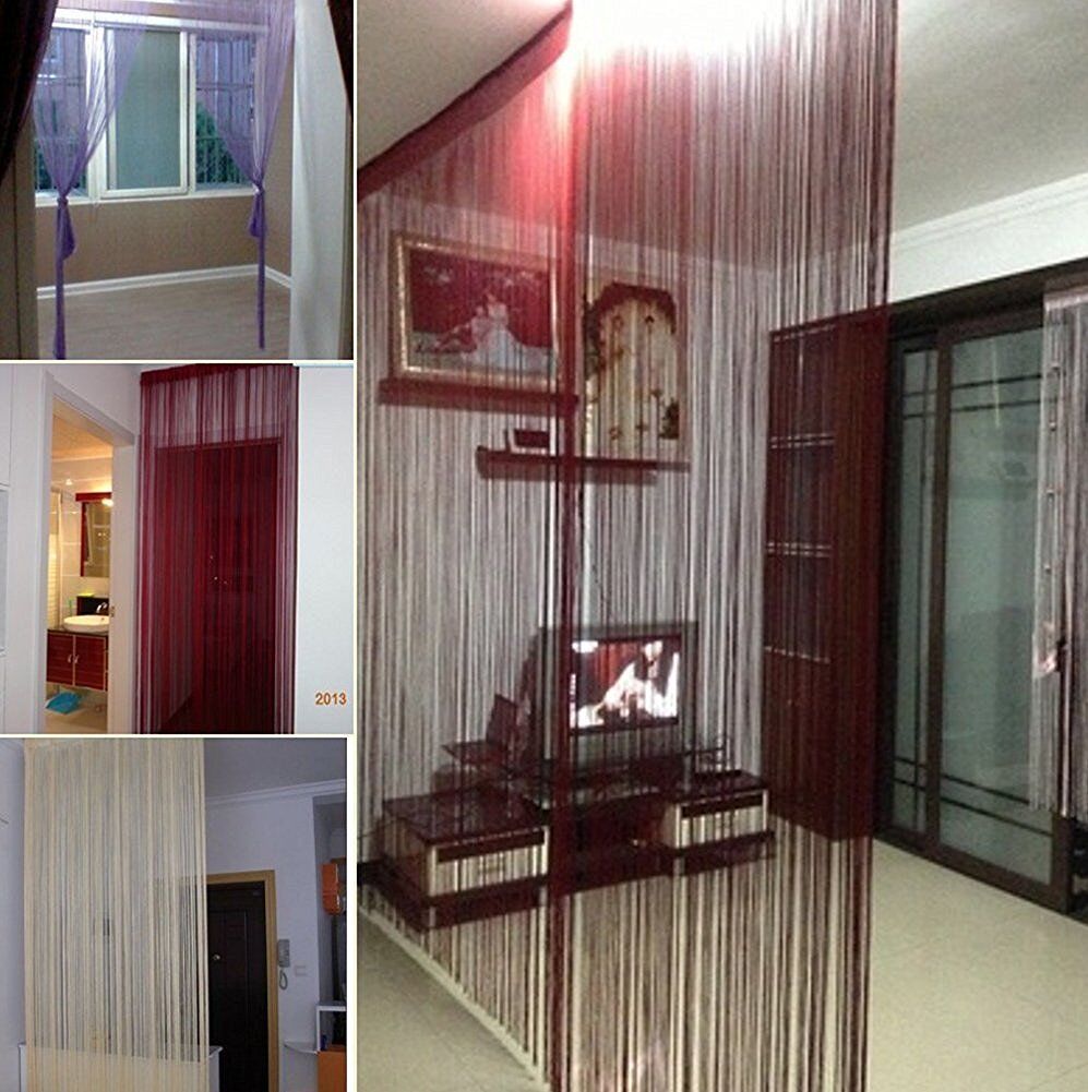 2 Pack Magik Line String Window Curtain Tassel Door Fringe Panel Room Divider