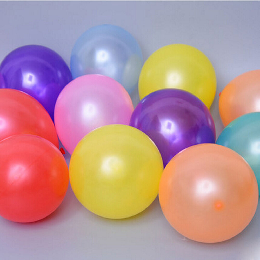 100pcs 10 inch Pearl Latex Colorful Thickening Wedding Party Birthday Balloon