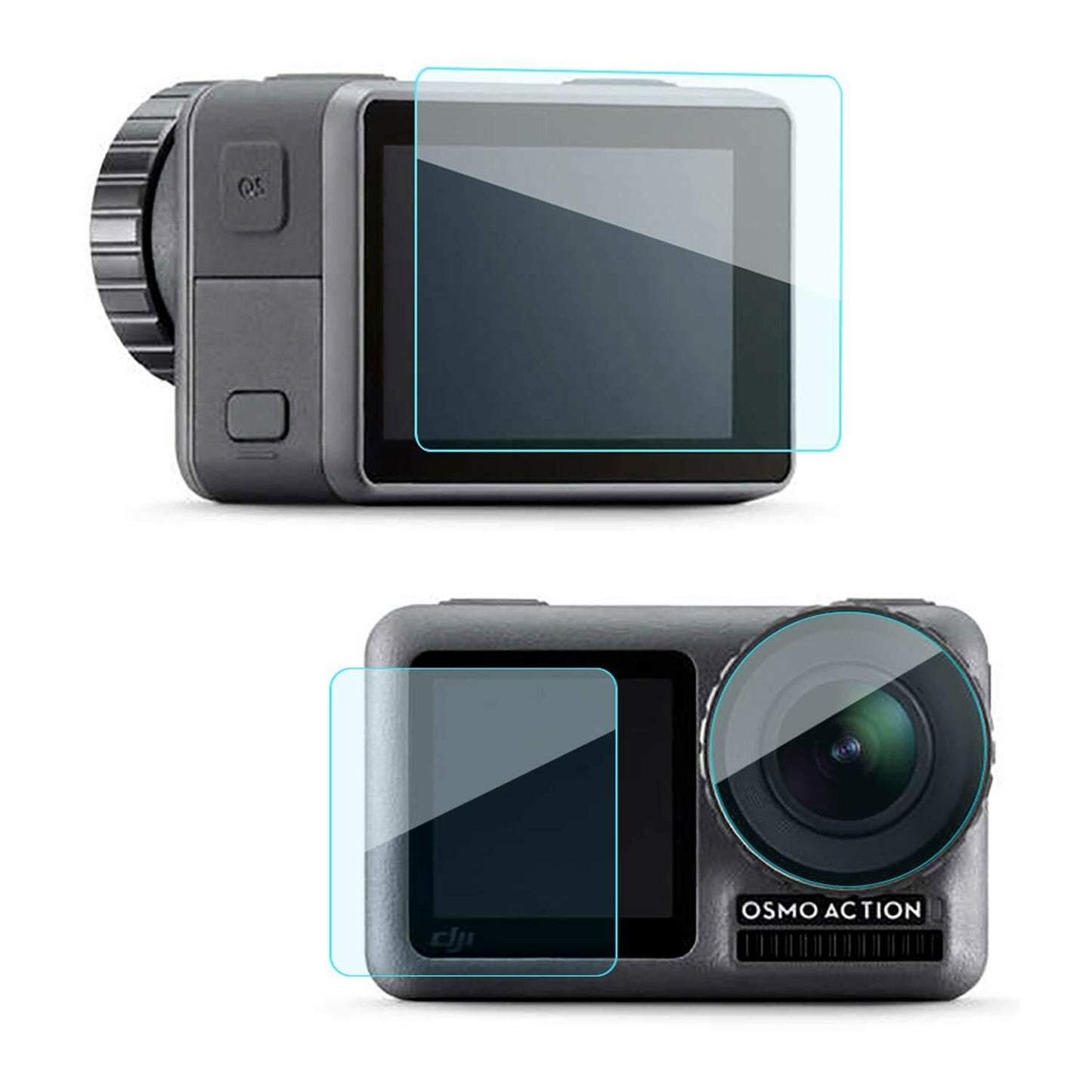 3 Pcs 9H 2.5D Tempered Glass Lens Film Screen Protector DJI OSMO Action CameraUS