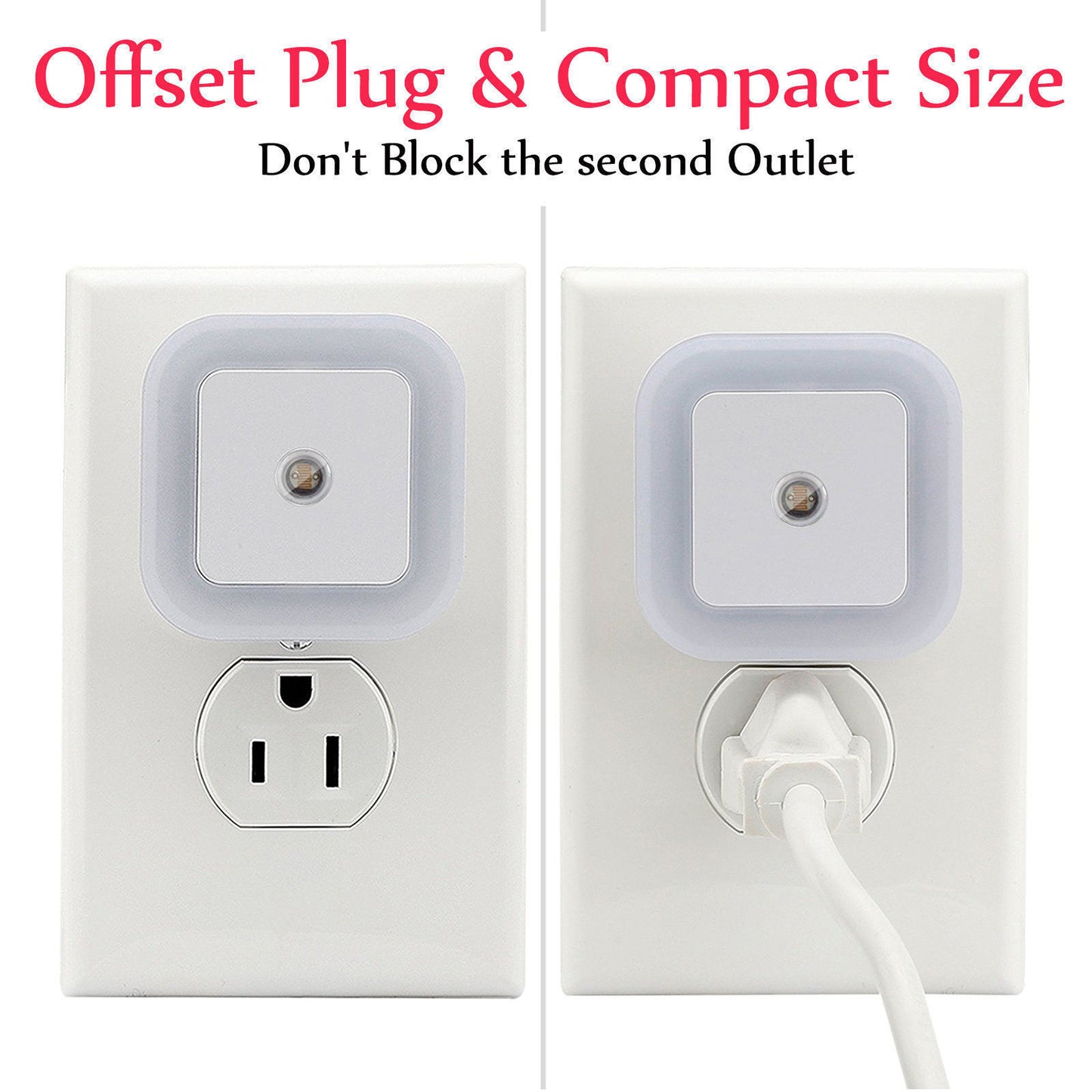 4~8 PCS Auto LED Light Induction Sensor Control Bedside Night Light In Wall Lamp