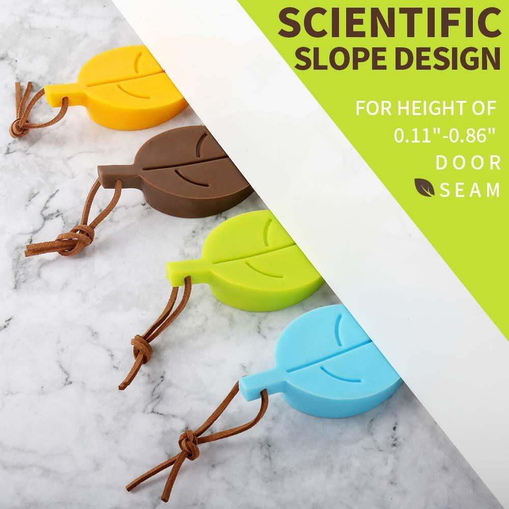 US 4-8Pc Door Stopper Wedge Finger Protector Rubber Secure Decorative Door Stops