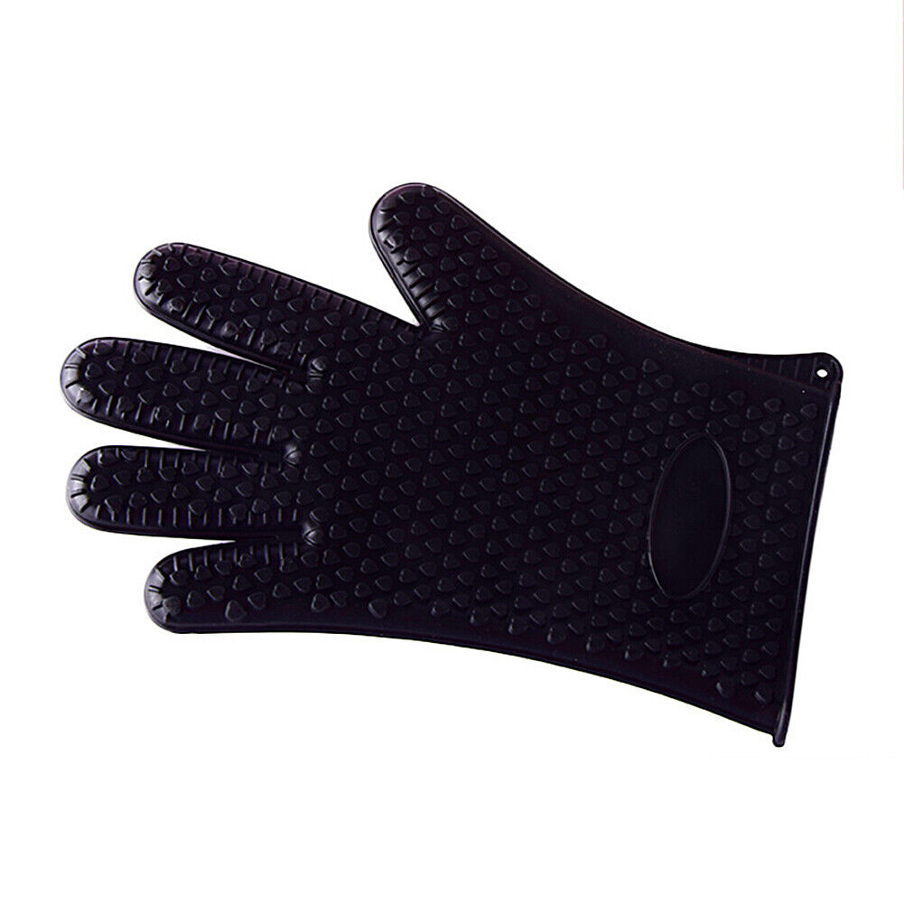 US Silicone BBQ Heat Resistant Gloves Grill Pot Holder Cooking Grip Oven Mitts
