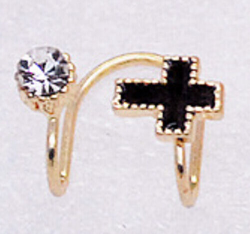 2X Magik Rhinestone EarStud Crystal Ear Cuff Wrap Clip On Non-piercing Earrings