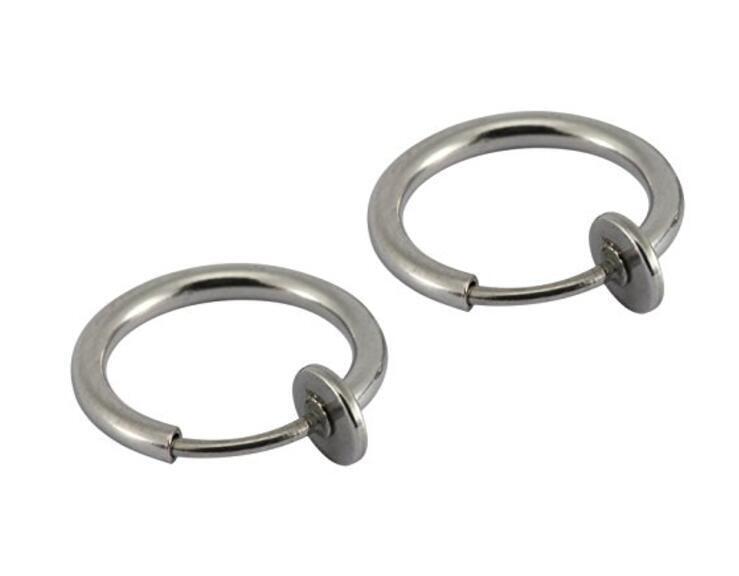 Clip-On Spring Action Non-Piercing Fake Septum Lip Cartilage Nose Tragus Ring