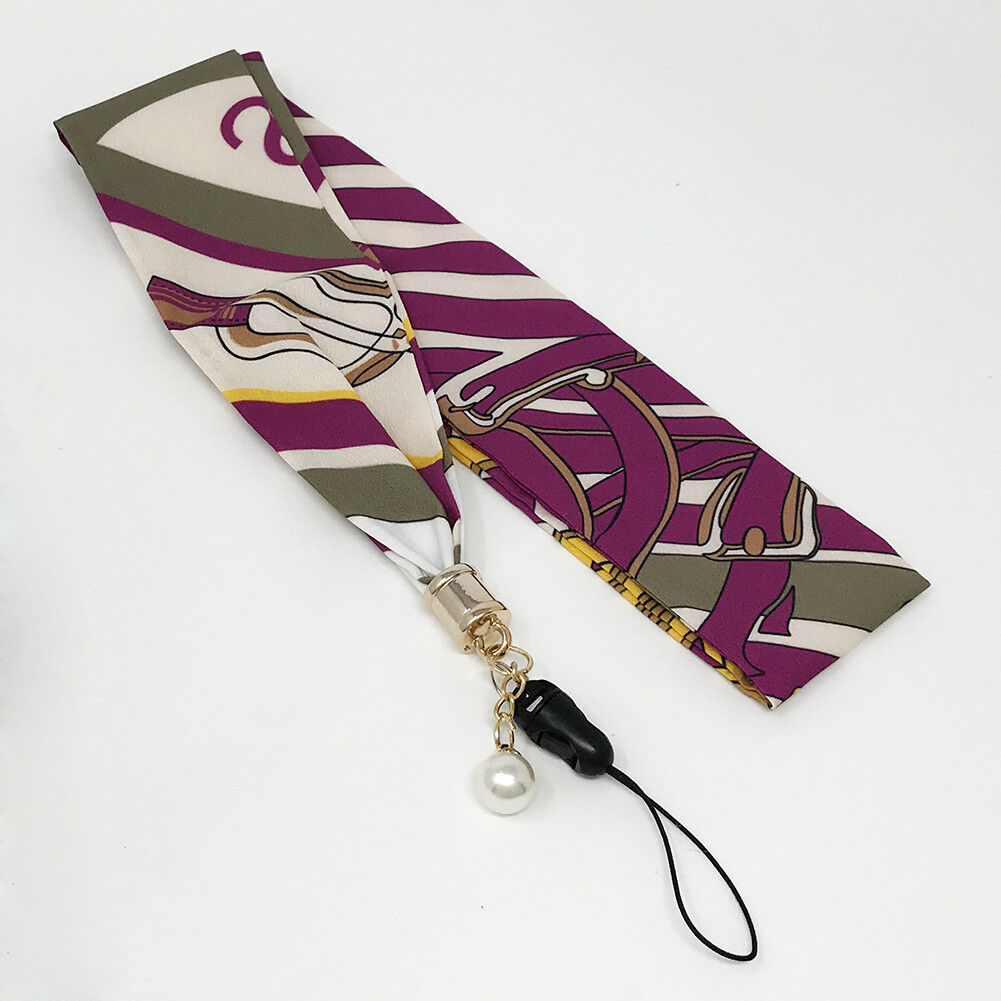 Universal Silk Scarf Neck Lanyard Strap Cell Mobile Phone ID Card Key chain