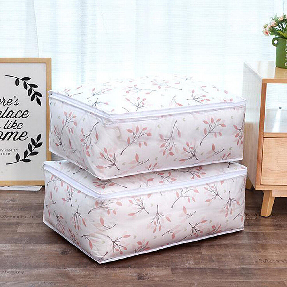 US Anti Dust Large Storage Bag Clothes Quilt Blanket Storage Sort Home Organizer