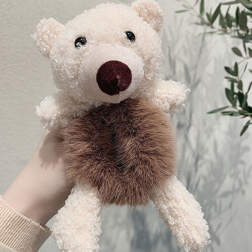 US Bear Bunny Furry Plush Hair Tie Scrunchies Rope Ponytail Holster Elastic Band