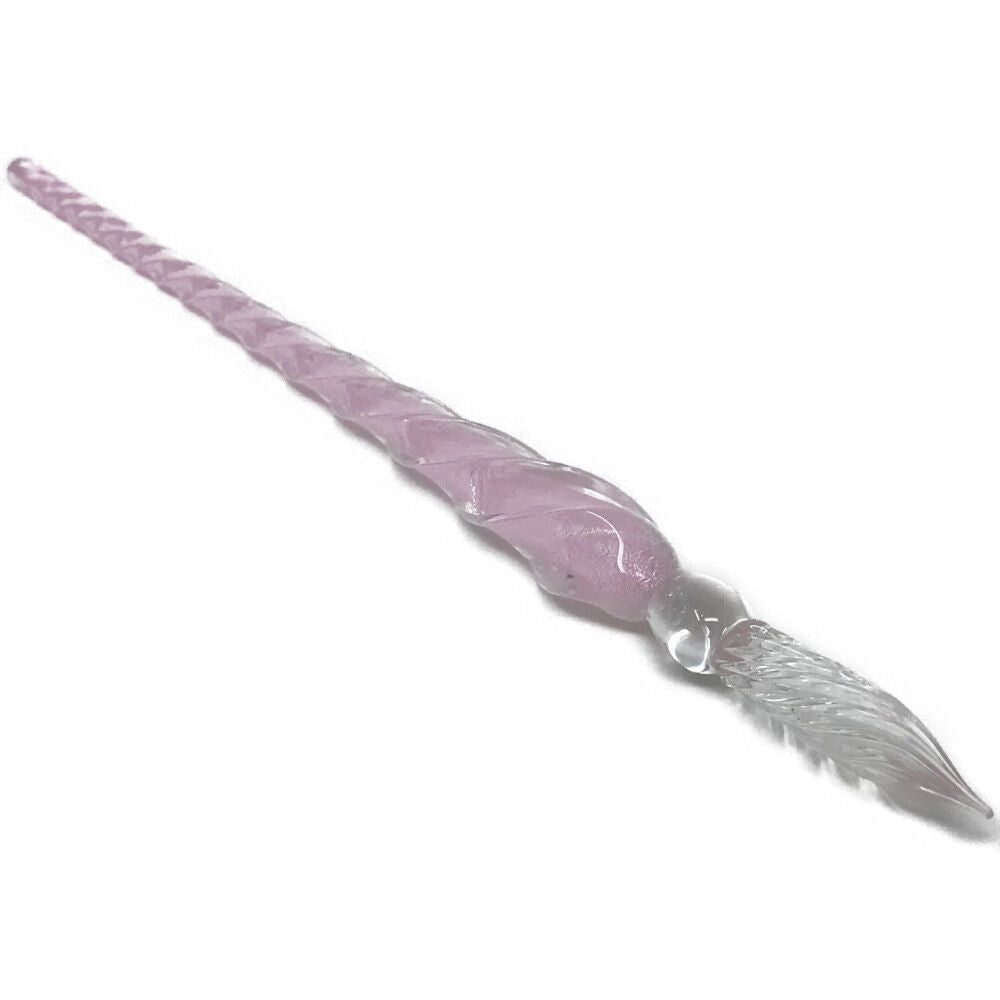 US 3D Glass Signature Pen Nib Elegant Crystal Dip Sign Pen w/ Box Gift Holiday