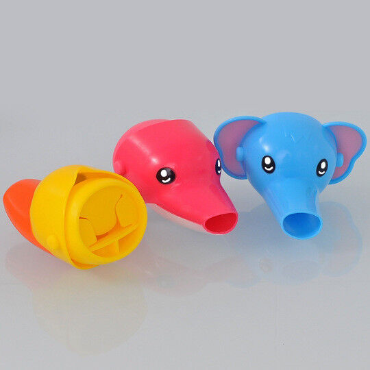 3~6 PCS Animal Faucet Extender for Kids Babies Sink Hand (Elephant+Duck+Dolphin)
