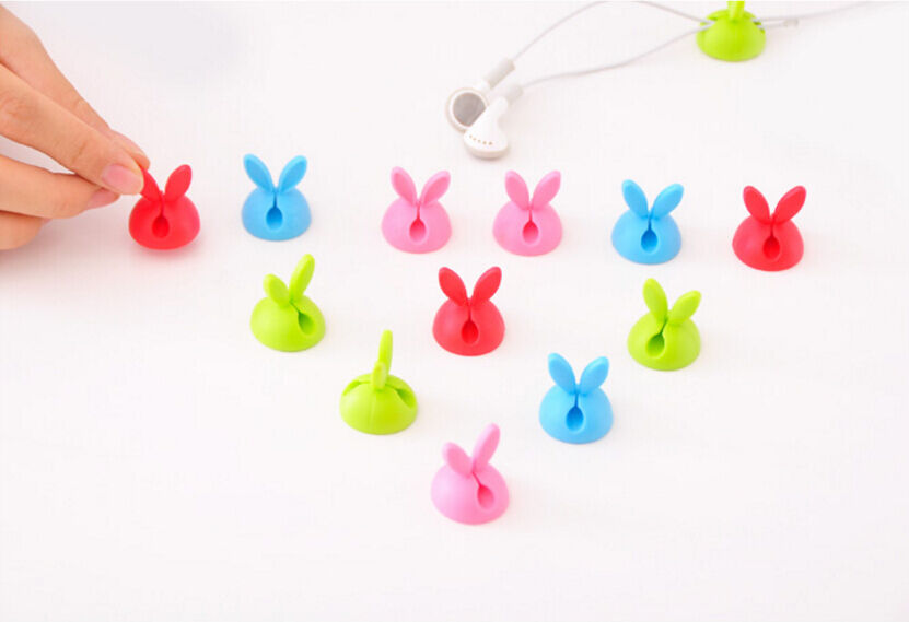 Lots of Cable Clip Desk Tidy Wire Drop Lead USB Charger Cord Holder Secure Table
