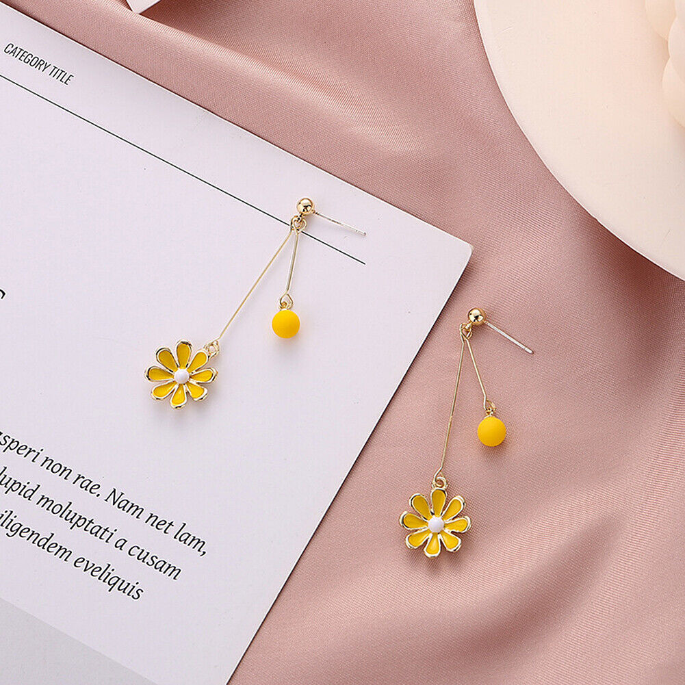 US Pom Pom Flower Balloon Daisy Vintage Heart Cat Star Fruit Earrings /Ear Clips