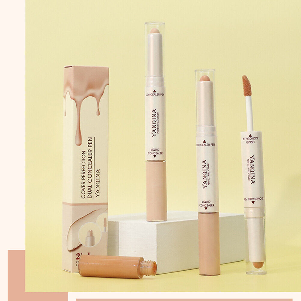 US 2-in-1 Dual Head Stick Liquid Concealer Hydrating Contouring Full Matte Cover