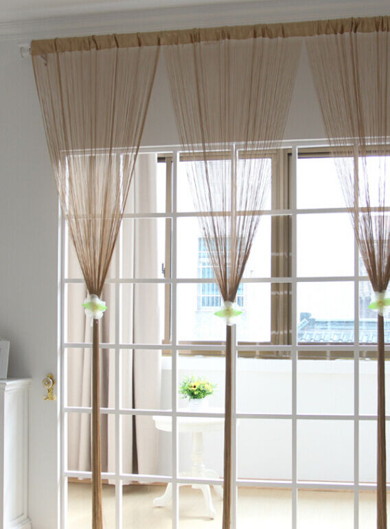 2 Pack Magik Line String Window Curtain Tassel Door Fringe Panel Room Divider