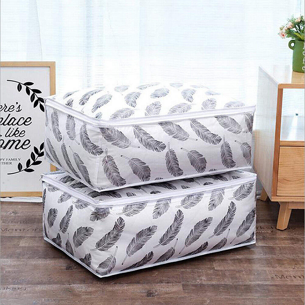 US Anti Dust Large Storage Bag Clothes Quilt Blanket Storage Sort Home Organizer