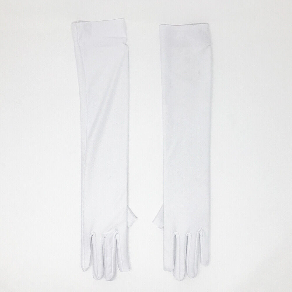 US Women Satin Evening Gloves 17.7'' Long Party Dance Elbow Length Opera Gloves