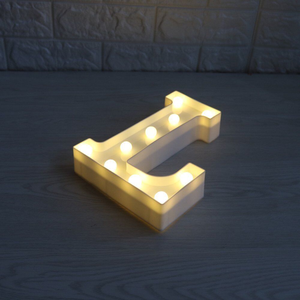 Light Up Letter LED Alphabet PlasticParty Sign Wedding Festival Stand Decoration