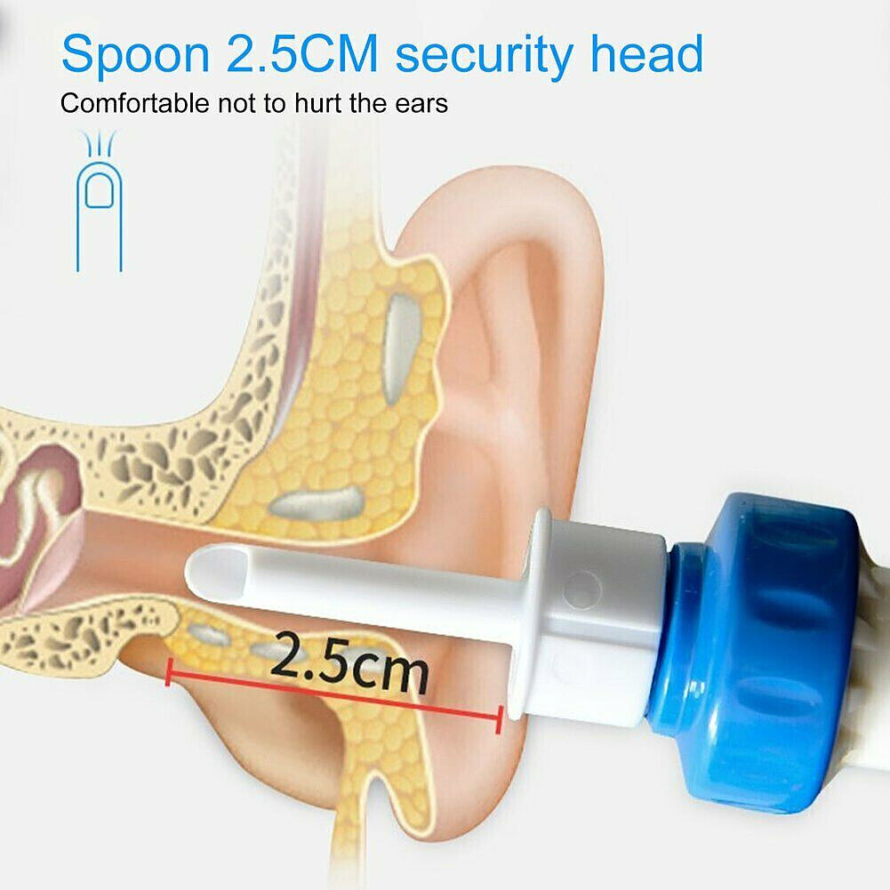 US 1-4 Electric Cordless Vacuum Ear Cleaner Wax Remover Painless Tool w/ Battery