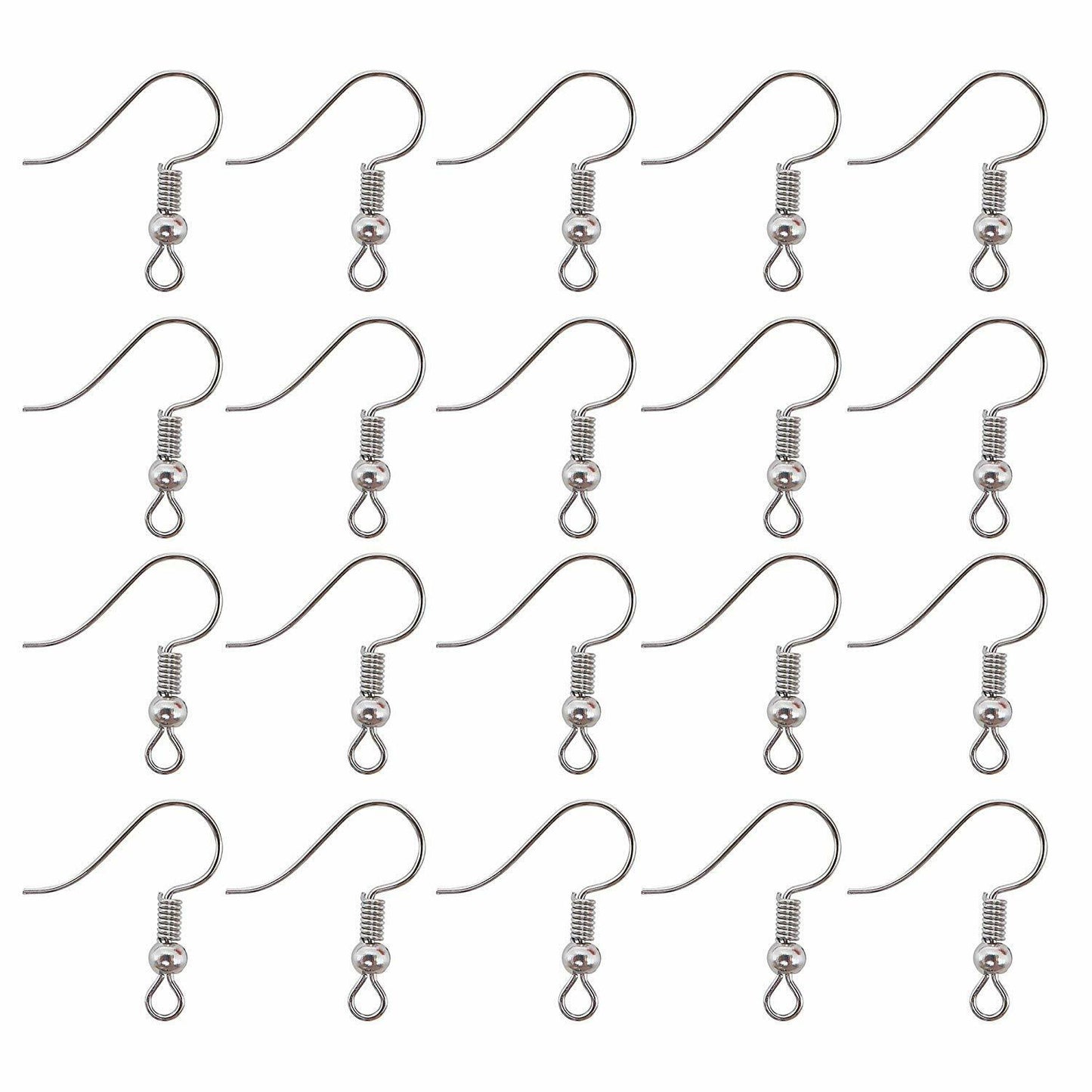 US 100-200 DIY JEWELRY Making Findings Earring Hook Coil Ear Wire French Hook