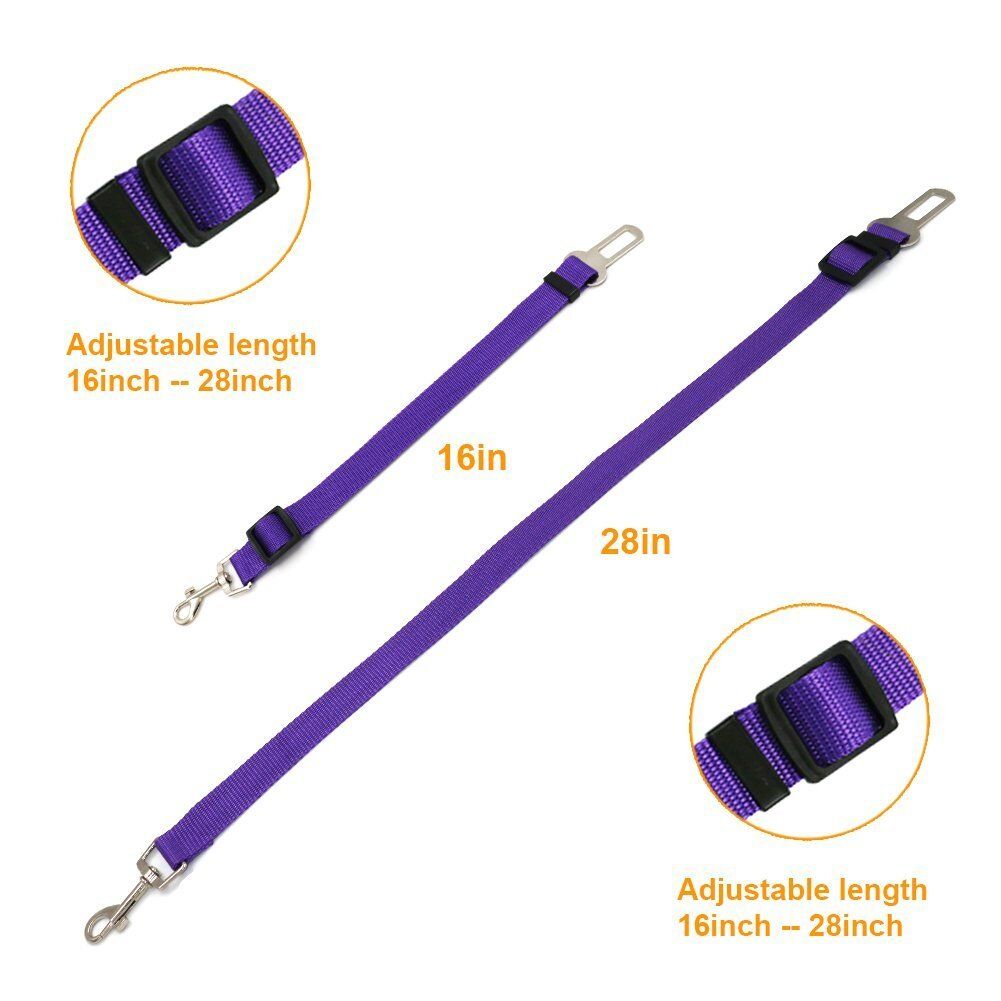 3 PCS Adjustable Pet Dog Cat Car Seat Belt Safety Leads Vehicle Seatbelt Harness
