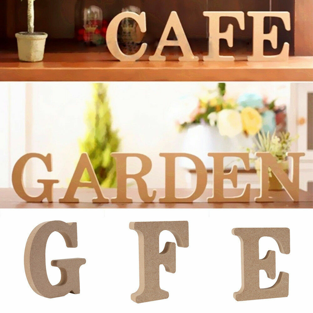 US 3.93'' A-Z Wooden Letters Alphabet Self Standing Wedding Party/Home/Decor Lot