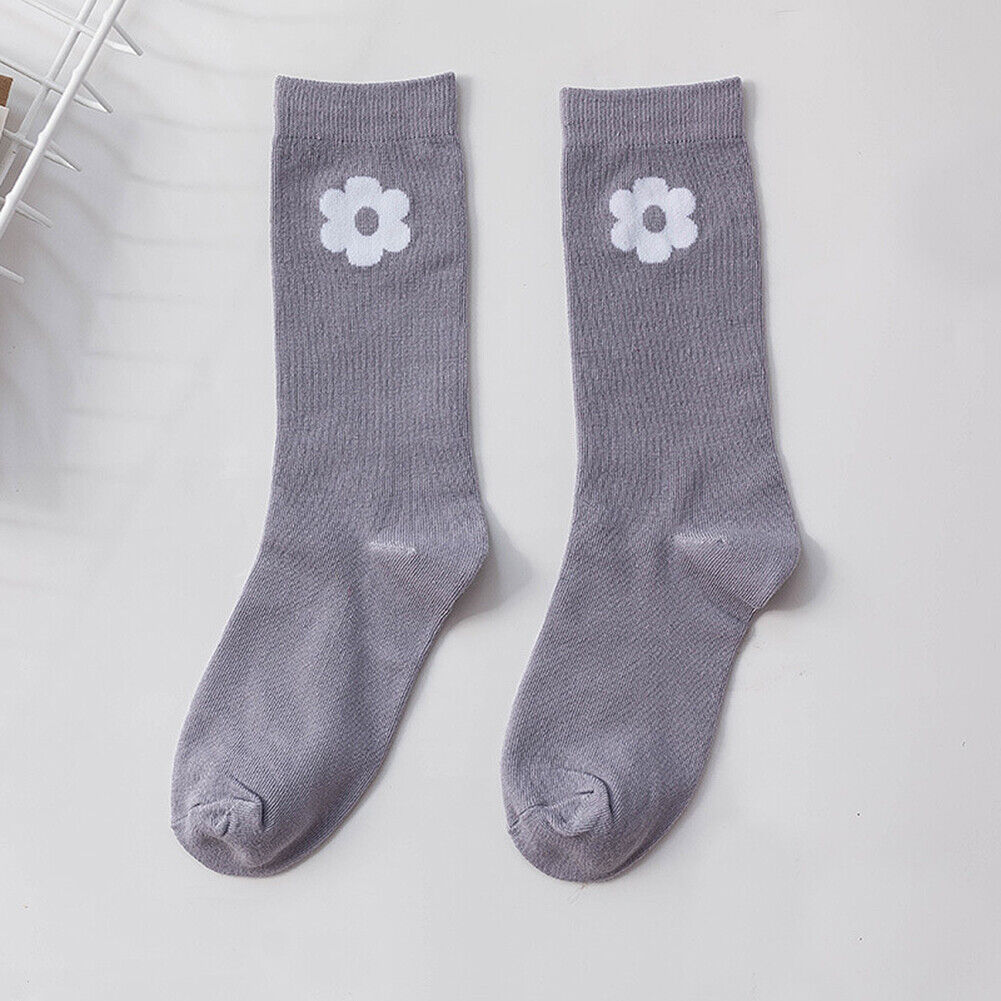 US 7 Pairs Novelty Women Assorted Breathable Cute Korea Casual Cotton Crew Socks