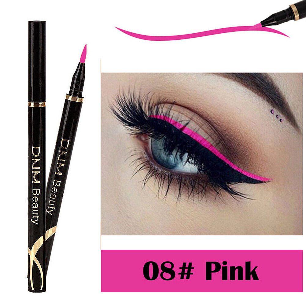US 1-2 Pack Colorful Eyeliner Waterproof Long Lasting Liquid Eye Liner Pen Tool