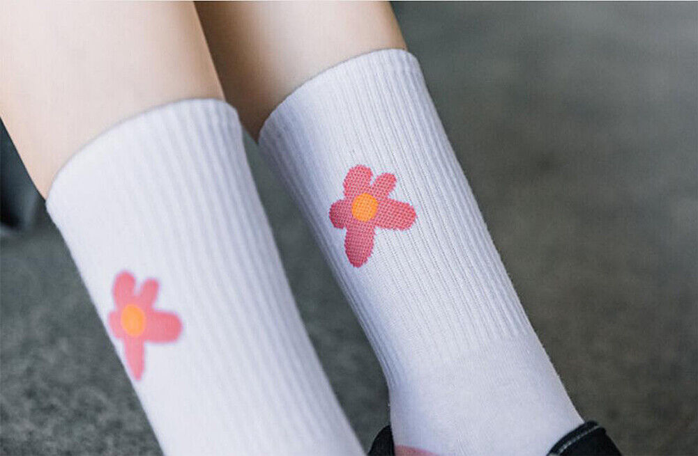 US 7 Pairs Novelty Women Assorted Breathable Cute Korea Casual Cotton Crew Socks