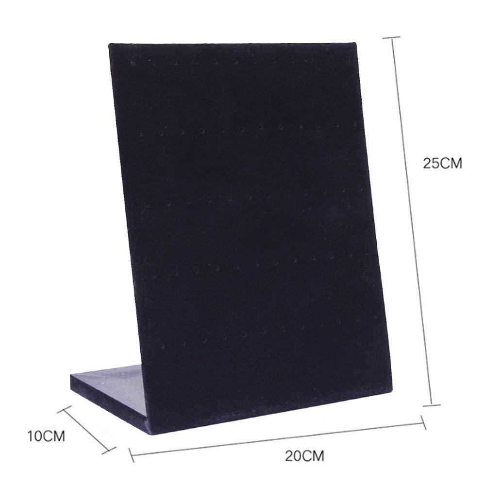 L-Shape Velvet Jewelry Frame Tray Earrings Board Display Counter Rack Organizer