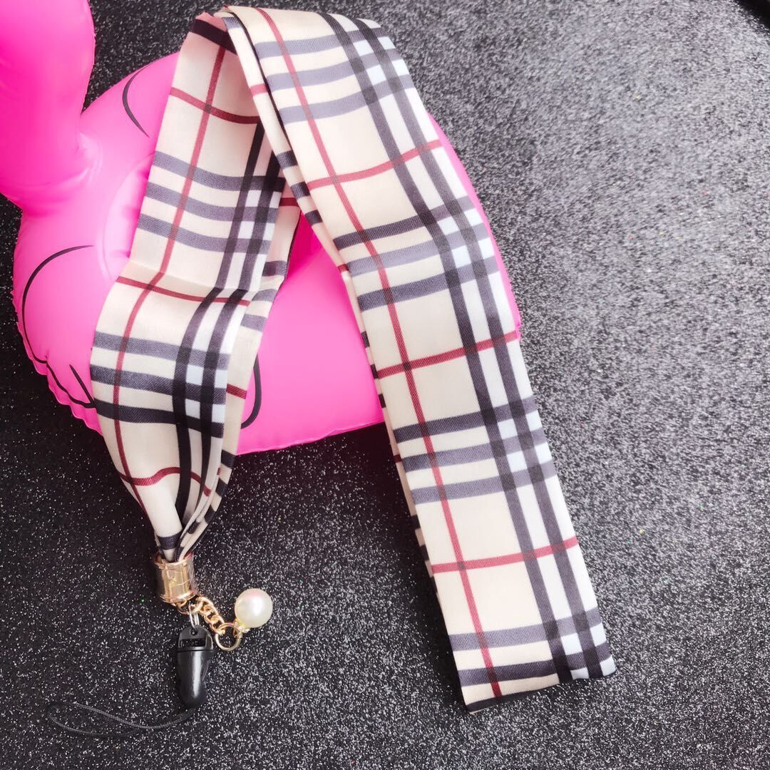 Universal Silk Scarf Neck Lanyard Strap Cell Mobile Phone ID Card Key chain
