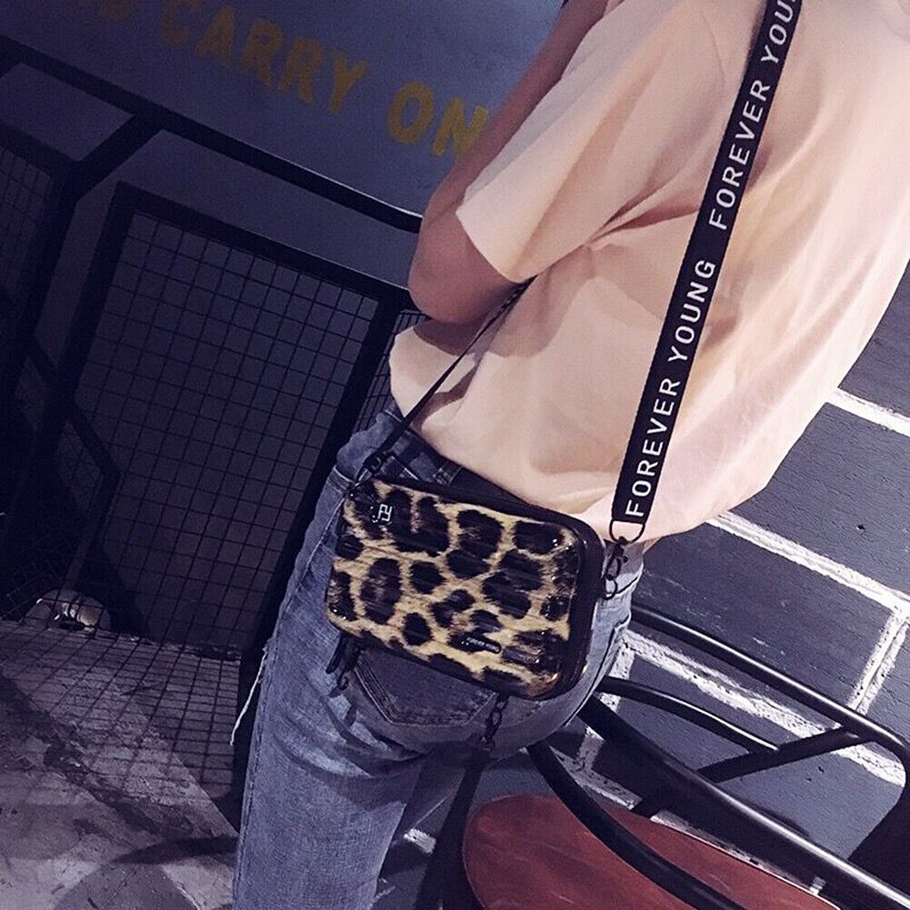 US Women Suitcase Box Shape Crossbody Shoulder Bag Letter Band Travel Carrying