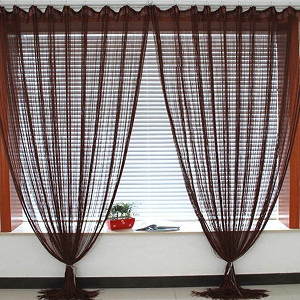 2 Pack Magik Line String Window Curtain Tassel Door Fringe Panel Room Divider